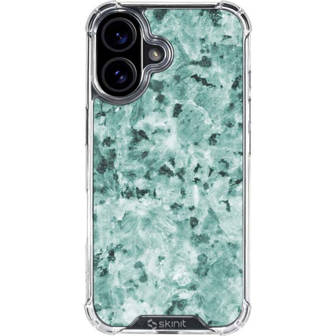 Graphite Turquoise iPhone 16 Plus Clear Case